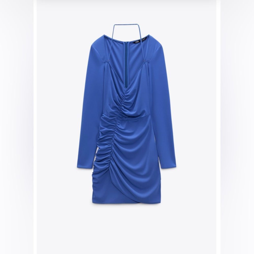 ZARA DRAPED DRESS - Picture 8 of 9